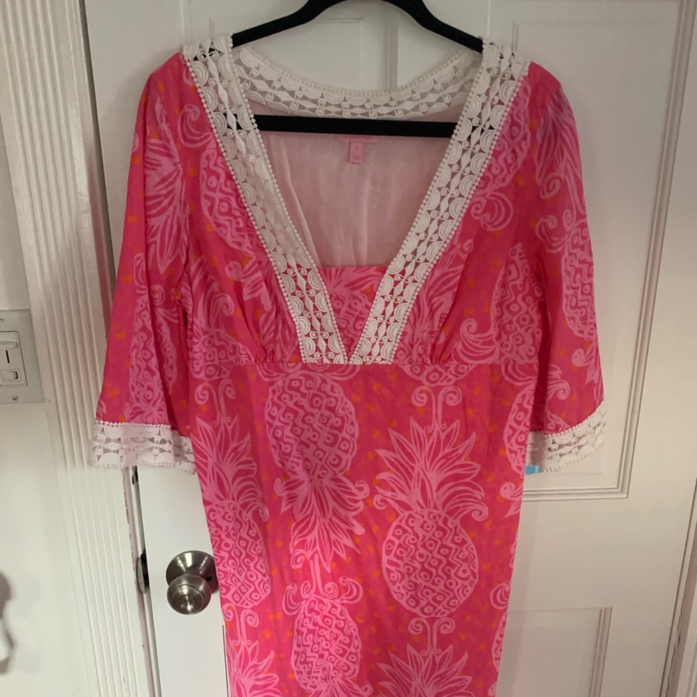 Lilly Pulitzer Pineapple Beach Cover Up size 12